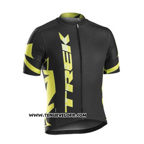 2016 Maillot Ciclismo Trek Bontrager Jaune et Noir Manches Courtes et Cuissard
